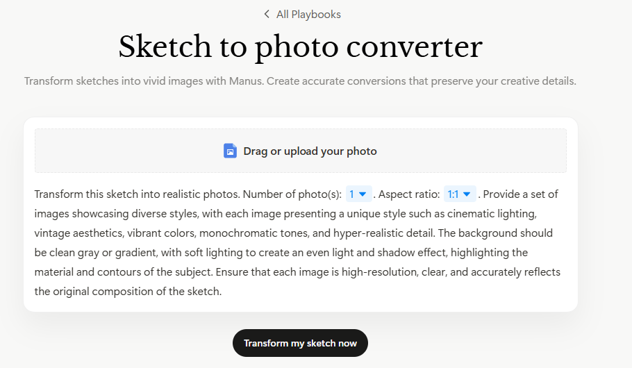 Sketch-to-photo converter